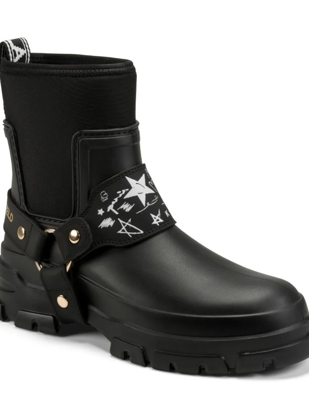 Karl Lagerfeld Paris Ranelle Women's Rain Boots - Black, Size: 7